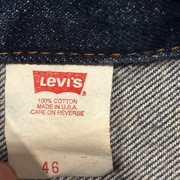 80s 70506-0216 Levi's Men's Blue Denim Jacket - Picture 5 of 7